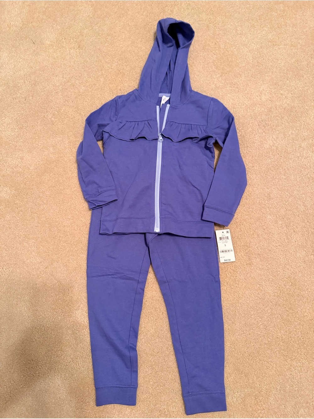 Girls Purple Hoodie & Jogger Set